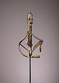Rapier, Steel, gold, wood, copper, German, possibly Munich