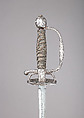 Smallsword, Steel, silver, wood, iron, brass, probably French