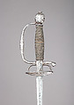 Smallsword, Steel, silver, wood, iron, brass, probably French