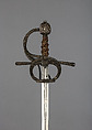 Rapier, Steel, silver, brass wire, Italian