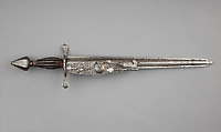 Combination Dagger and Wheellock Pistol, Steel, wood, German, possibly Saxony