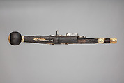 One of a Pair of Wheellock Pistols, Wood (cherry), steel, staghorn, German, Saxony