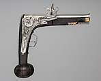 Wheellock Pistol, Wood (ebony), steel, ivory, German, Liegnitz