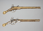 Pair of Miquelet Pistols, Brass, steel, Scottish
