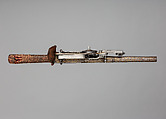 Wheellock Hunting Pistol with 
Sword Grip, Steel, gold, South German