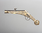 Wheellock Pistol, Steel, silver, gold, bronze, ivory, German