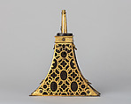 Powder Flask, Bronze, gold, wood, steel, French or Flemish