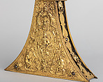 Powder Flask, Bronze, gold, wood, steel, French or Flemish