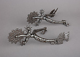 Pair of Rowel Spurs, Iron alloy, Spanish