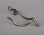 Rowel Spur (Right), Copper alloy, gold, possibly French or Italian