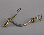 Rowel Spur (Right), Copper alloy, gold, possibly French or Italian
