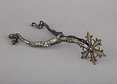 Rowel Spur (Right), Iron alloy, gold, silver, British or German