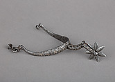 Rowel Spur, Iron alloy, silver, British or German