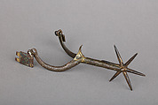 Rowel Spur (Left), Copper alloy, gold, enamel, French