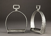 Pair of Stirrups, Iron alloy, Italian