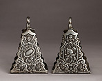 Pair of Stirrups, Iron alloy, gold, Italian
