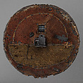 Pistol Shield, Wood, steel, iron, textile (wool), British