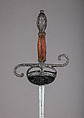 Rapier, Steel, velvet, copper, silver, Spanish