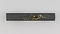 Knife Handle (Kozuka), Copper-gold alloy (shakudō), gold, silver, Japanese