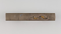 Knife Handle (Kozuka), Copper-silver alloy (shibuichi), gold, silver, Japanese