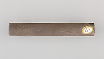 Knife Handle (Kozuka), Copper-silver alloy (shibuichi), gold, silver, Japanese
