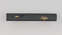 Knife Handle (Kozuka), Copper-gold alloy (shakudō), gold, silver, Japanese