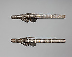 Pair of Flintlock Pistols, Steel, silver, brass, Scottish
