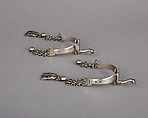 Pair of Rowel Spurs, Silver, iron, French, Paris