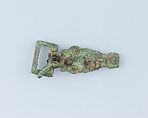 Small Buckle with Ferret, Bronze, possibly Frankish