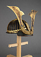 Bowl of a Helmet (<i>Suji Kabuto</i>), Iron, lacquer, copper, gold, Japanese
