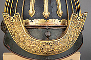 Bowl of a Helmet (<i>Suji Kabuto</i>), Iron, lacquer, copper, gold, Japanese