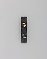 Socket Brace for Knife (Uragawara), Copper-gold alloy (shakudō), gold, silver, Japanese