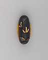 Cord Knob (Kurigata), Copper-gold alloy (shakudō), gold, silver, copper-silver alloy (shibuichi), Japanese