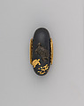 Cord Knob (Kurigata), Copper-gold alloy (shakudō), copper-silver alloy (shibuichi), gold, Japanese