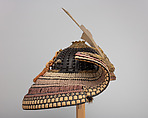 Helmet (<i>Hoshi Kabuto</i>) in the 13th Century Style, Iron, lacquer, gilt copper, leather, silk, Japanese