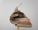 Helmet (<i>Hoshi Kabuto</i>) in the 13th Century Style, Iron, lacquer, gilt copper, leather, silk, Japanese