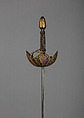 Cup-Hilted Rapier, Steel, iron, gold, wood, Italian