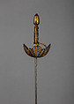 Cup-Hilted Rapier, Steel, iron, gold, wood, Italian