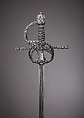 Rapier, Pietro de Formicano (Italian, Belluno, active ca. 1600), Steel, iron, hilt, Northern European, possibly German; blade, Italian, Belluno