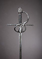 Rapier, Pietro de Formicano (Italian, Belluno, active ca. 1600), Steel, iron, hilt, Northern European, possibly German; blade, Italian, Belluno