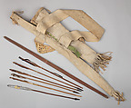 Bow and Arrows with Quiver and Bowcase, Iron, wood, leather, feathers, Native American, South West, Apache (?)