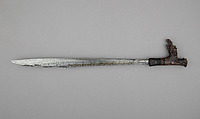 Sword (Mandu, Parang Ihlang), Steel, wood, rattan, textile, beads, gutta-percha, Dyak