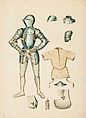 Copies After the "Inventario Illuminado", the Pictorial Inventory of Arms and Armor of Emperor Charles V., Pencil, black ink, watercolor, paper, possibly British