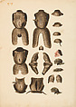 Copies After the "Inventario Illuminado", the Pictorial Inventory of Arms and Armor of Emperor Charles V., Pencil, black ink, watercolor, paper, possibly British