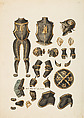 Copies After the "Inventario Illuminado", the Pictorial Inventory of Arms and Armor of Emperor Charles V., Pencil, black ink, watercolor, paper, possibly British
