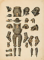 Copies After the "Inventario Illuminado", the Pictorial Inventory of Arms and Armor of Emperor Charles V., Pencil, black ink, watercolor, paper, possibly British