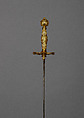 Rapier, Steel, gold, copper alloy, textile, possibly French