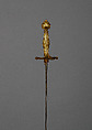 Rapier, Steel, gold, copper alloy, textile, possibly French