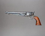 Cased Colt Model 1860 Army Percussion Revolver, Serial no. 7569, with Accessories, Samuel Colt (American, Hartford, Connecticut 1814–1862), Steel, brass, silver, gold, wood (mahogany), textile, American, Hartford, Connecticut