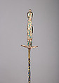 Smallsword with Scabbard, Hard stone (chrysoprase), gold, steel, vellum, wood, textile, possibly German